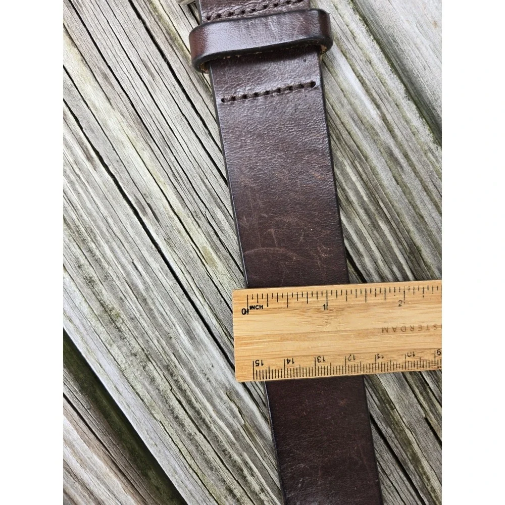2 Vintage USA Made BANANA REPUBLIC Italian Leather Belt 34 Brown Black